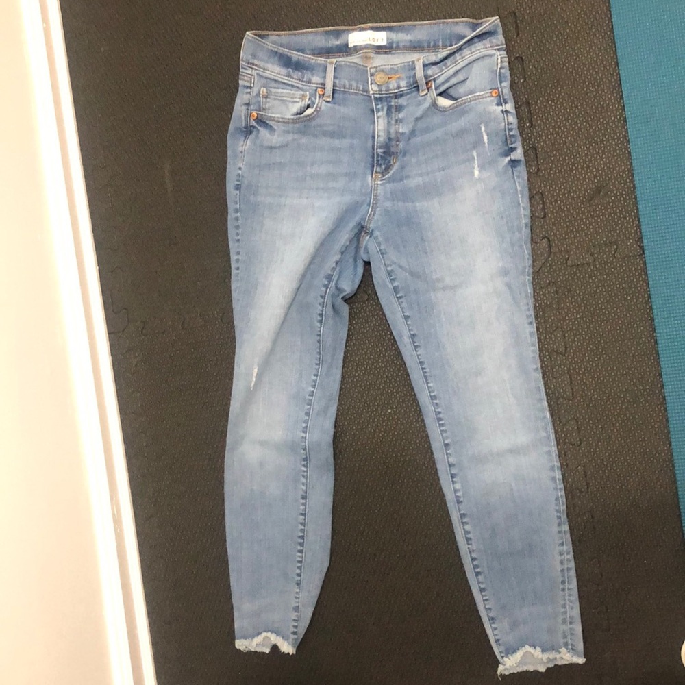 Loft Light Wash Skinny Straight Jeans